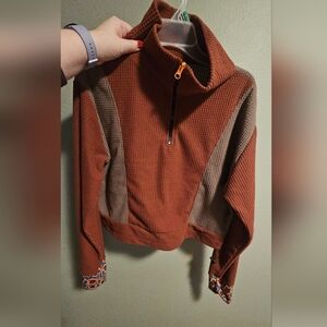 YOUER Grid Fleece Pullover SIZE LARGE